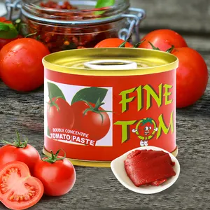 Teneke domates püresi gana için 28-30% konserve domates salçası domates püresi OEM