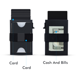 Casekey Wholesale Ultra-thin RFID Aluminum Pop-up <b>Wallet</b> Ultra-thin Iron Smart Card Clip With Laser Engraved logo Brand - Product Image 6