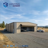 Hangar para Aviones de Estructura de Acero Ligero, Edificio Metálico Prefabricado, Diseño Personalizado, Hangar de Aviación, Construcción de Ahorro Energético