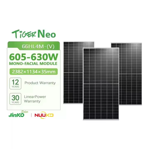 แผงเซลล์แสงอาทิตย์แบบสองด้าน605W-630W 30รับประกันแผงกระจกสองชั้น - Product Image 4