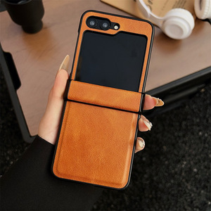 Funda de Teléfono LZH Vintage Crazy Horse de Diseño de Lujo en Cuero PC Anti-Huellas con Protección Completa a Prueba de Golpes para <span class=keywords><strong>Z</strong></span> <span class=keywords><strong>Flip</strong></span> - Product Image 6