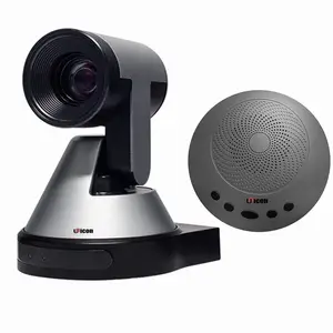 360 derece PTZ rotasyon gürültü azaltma 10X Zoom 4MP HD Video konferans kamerası sistemi ile mikrofon ve hoparlör