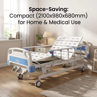 Lit d'hôpital manuel multifonctionnel LC-S303 à trois fonctions pour rééducation en soins intensifs à domicile et en milieu médical