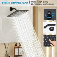Ensemble de robinetterie pour douche et baignoire complet avec pomme de douche pluie de 8 pouces et bec de baignoire