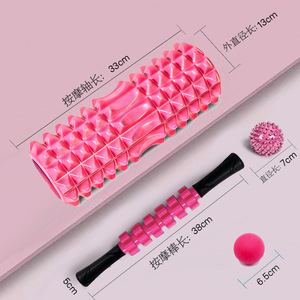 Rodillo de espuma EVA de 33 cm, barra de masaje de yoga de 38 cm con juego de bolas para fitness y moldeamiento corporal - Product Image 3