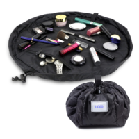 Trousse de maquillage personnalisée en gros pochette à cordon cosmétique moelleuse pour voyage usage quotidien