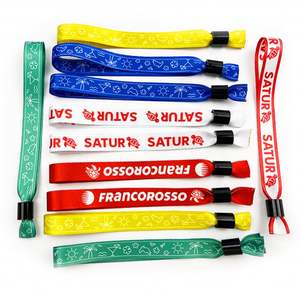 Bracelets en tissu personnalisés avec logo, promotionnels, pour club de musique, à usage unique - Product Image 5