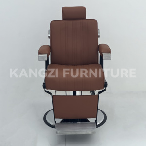 Sillón de <span class=keywords><strong>Barbería</strong></span> Profesional para Hombre, Reclinable, con Rotación de 360 Grados, Altura Ajustable, Construcción de Acero Inoxidable - Product Image 1