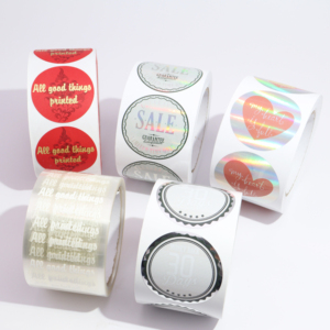 Personalized Product Custom Round Stickers <b>Paper</b> Vinyl Adhesive Waterproof Sticker Label Printing logo Sticker Roll - Product Image 6