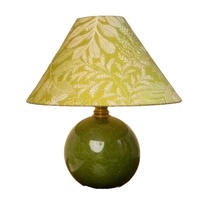 Lampe de chevet en céramique de style pastoral chinois vintage, décoration créative rétro verte pour la maison, veilleuse