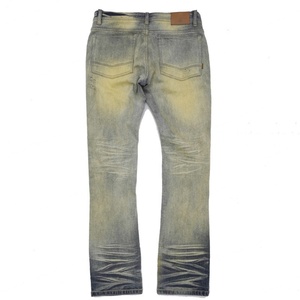 กางเกงยีนส์ผู้ชายแบบใหม่ ดีไซน์เย็บมือ แต่งลายหนวดแมว ลุคขาดๆ ซักแบบดิสเทรส สำหรับหนุ่มๆ - Product Image 5