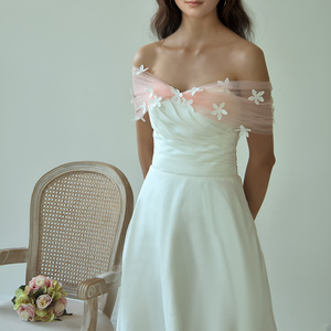 Chal <span class=keywords><strong>de</strong></span> Novia Elegante YouLaPan, Vestido <span class=keywords><strong>de</strong></span> Novia con Hombro Descubierto, <span class=keywords><strong>Tul</strong></span>, Efecto Adelgazante, Accesorios <span class=keywords><strong>de</strong></span> Boda MG48-PA - Product Image 6