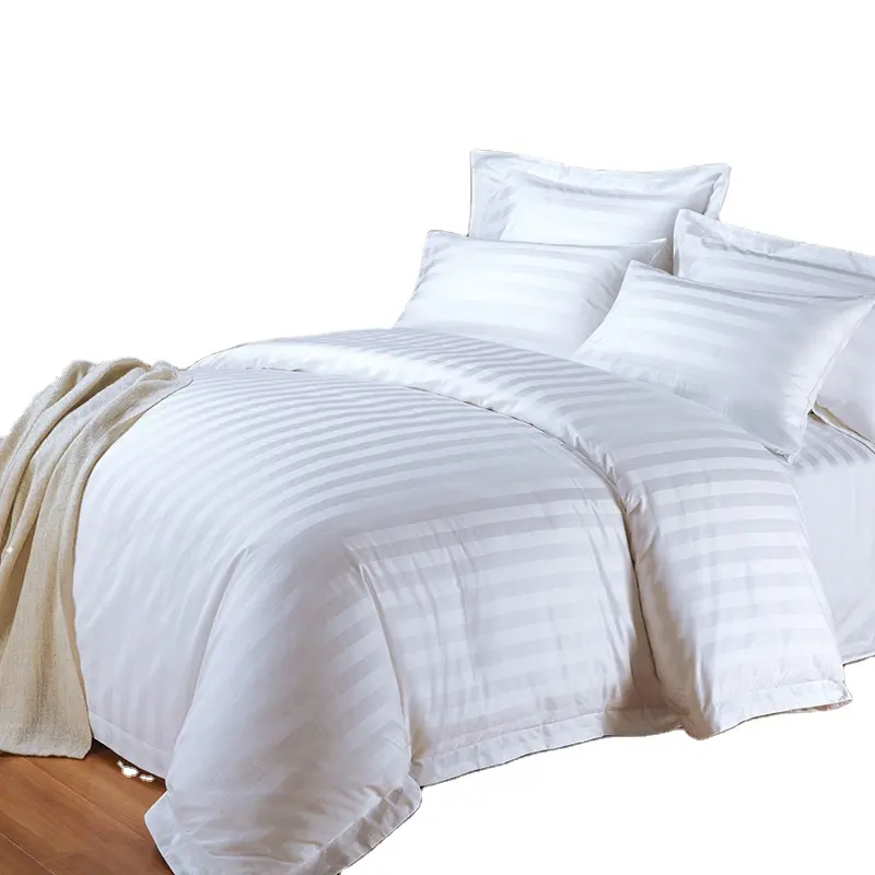 थोक 100% कपास लक्जरी होटल बिस्तर पर चादर सीएएल राजा देनेवाला सेट