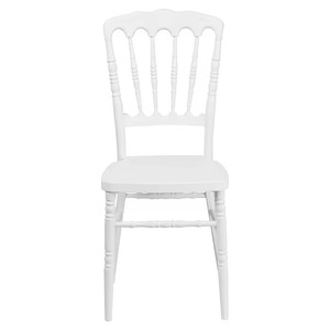 Wholesale Stackable <b>Dining</b> Resin Plastic <b>White</b> Napoleon Banquet Hotel <b>Chair</b> for Wedding - Product Image 2