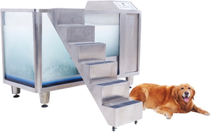 เครื่องออกกำลังกายสำหรับสัตว์เลี้ยง สปาสัตว์แพทย์ ลู่วิ่งสัตว์เลี้ยง สแตนเลส 304 สำหรับสุนัข ใช้ในน้ำได้ ความเร็ว 1.0-10 กม./ชม. - Product Image 2