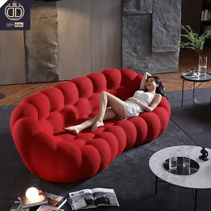 Moderne Sofa Salon Meubles De Luxe Villa 'S Haut De Gamme Canape Bulle Roches Bois Rouge Designer Sofa