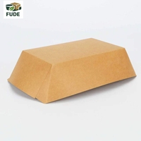Grande boîte en papier jetable en kraft pour repas en famille, collations et fêtes