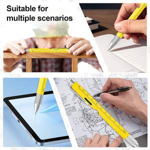 Stylo multifonction 9 en 1, cadeau innovant pour hommes avec lumière LED, règle, stylet, niveau à bulle/tournevis, cadeaux uniques et gadgets pour papa - Product Image 4