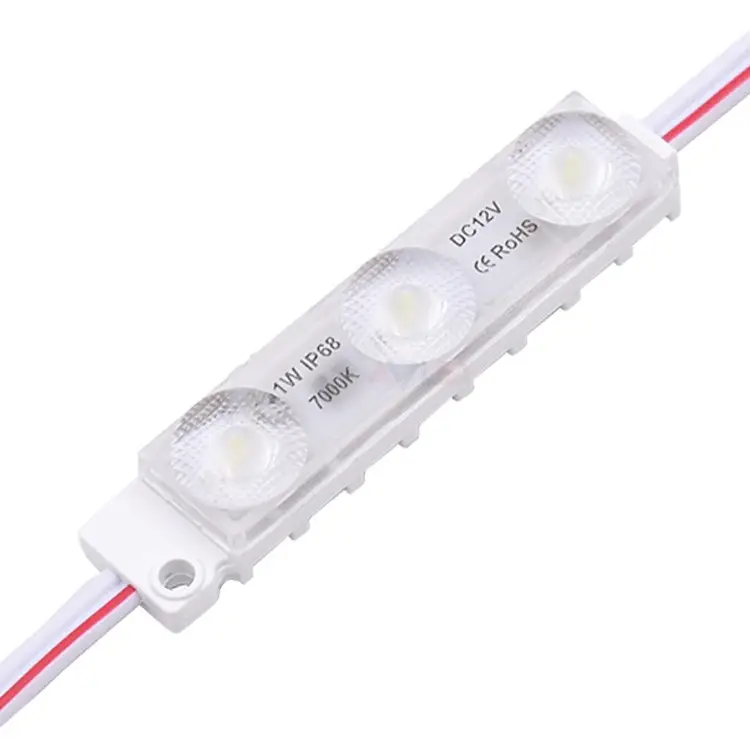 Hoch effizientes wasserdichtes IP68-LED-Modul 3 LEDs SMD 2835 1W DC12V Spannung 5 Jahre Garantie für Light boxes Channel Letters