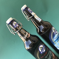Bouteilles en verre pour brassage à domicile, avec couvercle pivotant et hermétique, pour bière, ambre, vente en gros, ml
