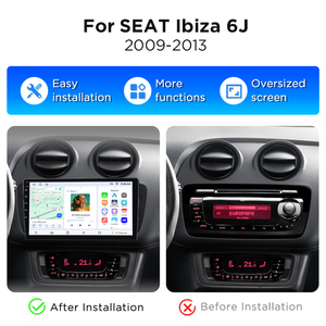 Radio para Auto Junsun de 9 Pulgadas con Carplay y Android Auto para Seat Ibiza 6j 2009-2010, Reproductor de DVD, Unidad Principal, Pantalla para Auto, WiFi, Multimedia - Product Image 2