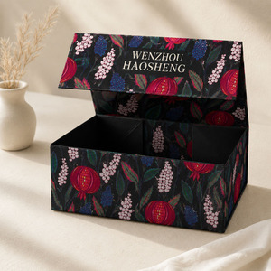 Scatola Rigida Magnetica Nera Personalizzata con Motivo Stampato per Abbigliamento e Confezioni Regalo - Product Image 2