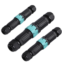 Conector de Cable de Iluminación CIPPUS Negro Impermeable IP68 Macho Hembra de Plástico ABS, Conector de Alimentación de 2, 3, 4, 5 y 6 Pines