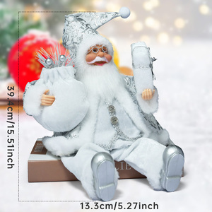 Figurine de Père Noël debout, poupée de Noël blanche, figurine de Père Noël debout pour Noël - Product Image 5