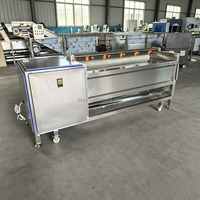 Nieuwe staat aardappel schilmachine elektrische radijs was- en schilmachine grote capaciteit rode dadels reinigingsapparatuur