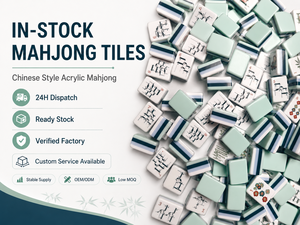 Luxury 160pcs Modern Portable Chinese Art Pattern American Mahjong Set 15mm Porcelain Mahjong Tiles - Product Image 2
