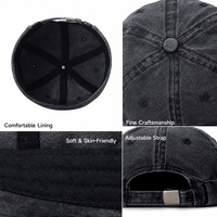 Casquette Docker en coton délavé avec logo personnalisé, 6 panneaux, réglable, sans visière, avec boucle métallique pour hommes et femmes