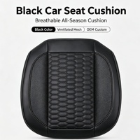 Cojín de Asiento Individual para Auto, de Cuero PU Universal, Acolchado en Panal, Transpirable y Perforado, de Lujo para Dormir
