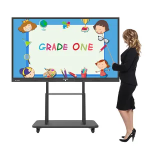 55 65 inch Interactive display LCD writing board intelligent panel with all in one smart classroom/school