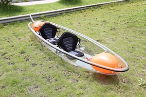 Doble asiento completo claro kayak tándem PC canoa transparente con paleta transparente - Product Image 5