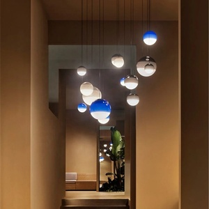 Lampadario in <span class=keywords><strong>vetro</strong></span> <span class=keywords><strong>colorato</strong></span> moderno per soggiorno luci di arredamento Hotel cucina sala da pranzo lampade a sospensione di illuminazione - Product Image 4