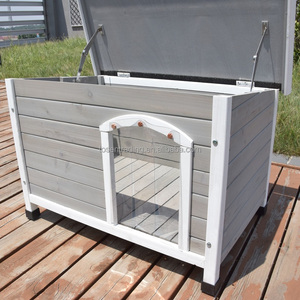 Prix de gros Cage pour animaux de compagnie en bois massif respirant et résistant aux intempéries pour chiens et chats avec toit - Product Image 5