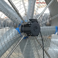Ventilateur de ferme de 1,5 m avec moteur, débit d'air élevé, 220V/380V, pour poulaillers, porcs et équidés