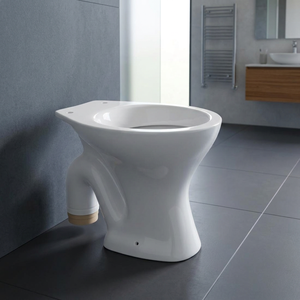 Inodoro Blanco EWC, Inodoro Europeo de Una Pieza con Descarga de Agua, Elegante Inodoro para Baño, Artículos Sanitarios - Product Image 1