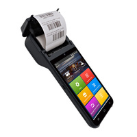 Sistem POS Android Genggam ZCS Z92 Original Pabrik Dengan CPU Deca-Core 5.5 Inci dan Printer Terintegrasi