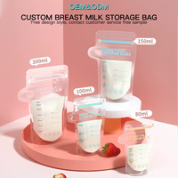 Sac de conservation du lait maternel à fermeture éclair, pochette de sécurité pour bébé, Kwin Pack, sans BPA, pré-stérilisé, debout, en plastique pour femme avec boisson pour bébé