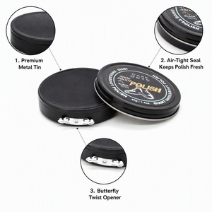 Pâte à cirer les <span class=keywords><strong>chaussures</strong></span> traditionnelle OEM toutes couleurs à base d'eau 50ml Ingrédients doux Cire de carnauba Nettoyage Adoucissement Polissage du <span class=keywords><strong>cuir</strong></span> - Product Image 5