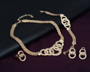 Ensemble de <span class=keywords><strong>bijoux</strong></span> indiens bon marché, <span class=keywords><strong>bijoux</strong></span> de haute qualité en cz, en or 18k, nouvelle collection 2020 - Product Image 3