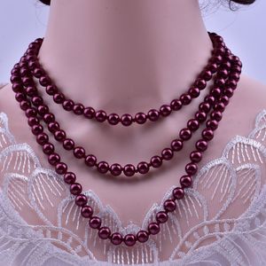 <span class=keywords><strong>Collana</strong></span> <span class=keywords><strong>di</strong></span> <span class=keywords><strong>Perle</strong></span> <span class=keywords><strong>Finte</strong></span> in Vetro alla Moda, <span class=keywords><strong>Lunga</strong></span> Catena Multistrato Annodata per Donna, Accessori per Abbigliamento - Product Image 5