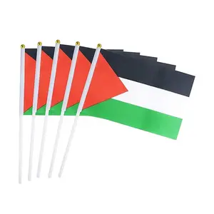 Israel National Flag Hand Held Waving Flag With Plastic Pore