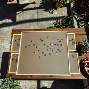 Table pliante avec lumière et 4 ou 6 tiroirs coulissants, <span class=keywords><strong>puzzle</strong></span> en bois de <span class=keywords><strong>1000</strong></span> pièces/1500 pièces, table de <span class=keywords><strong>puzzle</strong></span> en bois, plateau de <span class=keywords><strong>puzzle</strong></span> en bois - Product Image 2