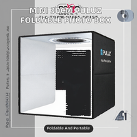 Prix Usine Populaire Mini Studio Photo PULUZ 30cm en Plastique Portable Pliable avec Tente de Prise de Vue et Boîte à Lumière LED pour Photographie