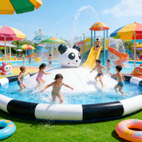 Aufblasbarer Sprung-Schwimmpool Kommerzielles Wasserpark-Equipment für Kinder und Erwachsene Outdoor Panda Wasser-Sprungball Pool