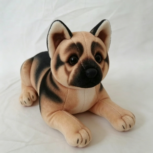 Peluche réaliste personnalisée de Berger allemand, chien noir et brun, chiot Berger allemand en peluche, jouet en peluche Berger allemand - Product Image 4