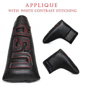 Offre Spéciale – Housse de tête de club de golf personnalisée avec logo brodé, en cuir PU, pour putter de golf - Product Image 3