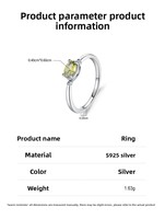 Prix usine vert pierre Zircon bague pour femmes en argent Sterling 925 bijoux bague bijoux fins